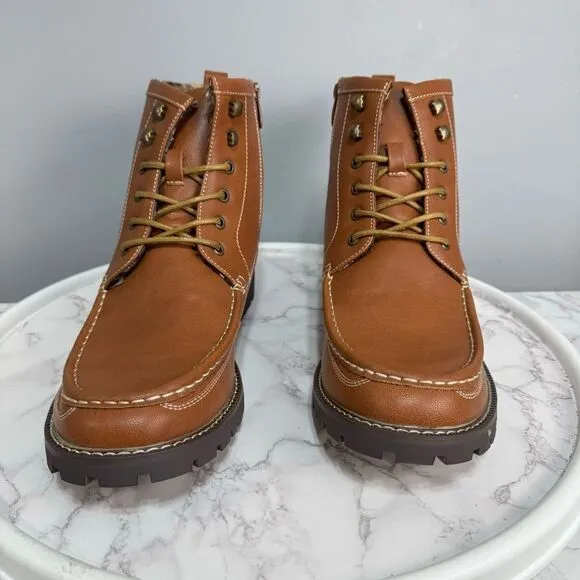 Bruno Marc Men's  Ankle Boots Faux Fur Lining Motorcycle  Size 13 NEW # Box K111