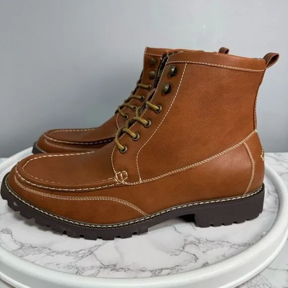 Bruno Marc Men's  Ankle Boots Faux Fur Lining Motorcycle  Size 13 NEW # Box K111