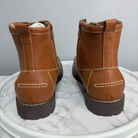 Bruno Marc Men's  Ankle Boots Faux Fur Lining Motorcycle  Size 13 NEW # Box K111