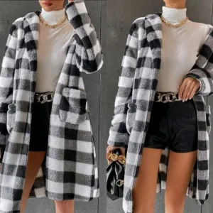 Buffalo Plaid Fleece Coat
