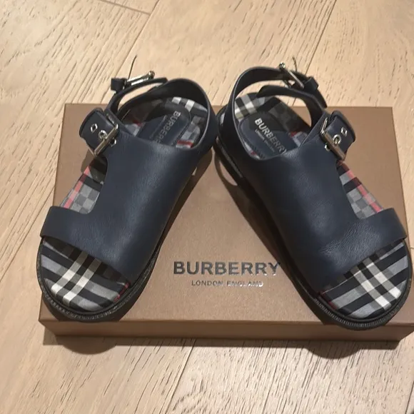 Burberry Kids Navy Sandals
