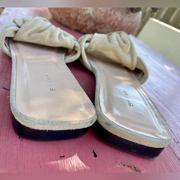 By Far Suede Knot Flat Sandals