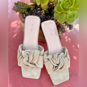 By Far Suede Knot Flat Sandals