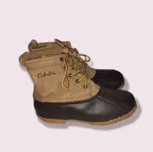 Cabela's Men's &quot;Steel Shank&quot; Leather Upper Duck Work Boots Men's Size 10