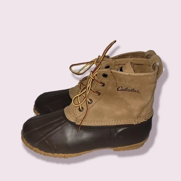 Cabela's Men's &quot;Steel Shank&quot; Leather Upper Duck Work Boots Men's Size 10