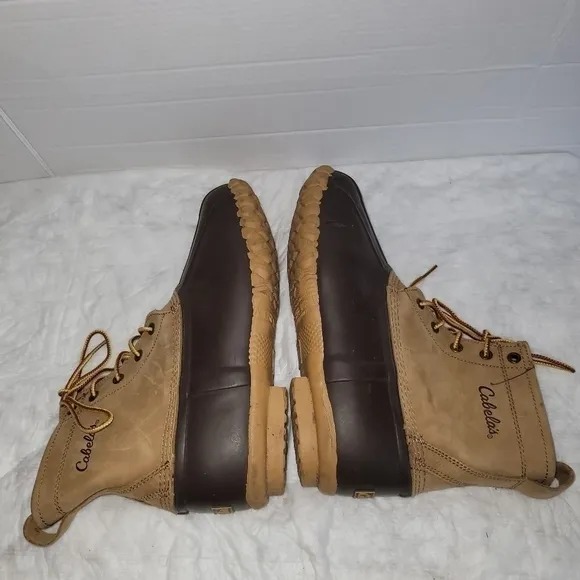 Cabela's Men's &quot;Steel Shank&quot; Leather Upper Duck Work Boots Men's Size 10