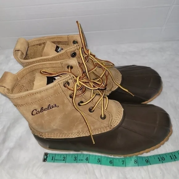 Cabela's Men's &quot;Steel Shank&quot; Leather Upper Duck Work Boots Men's Size 10