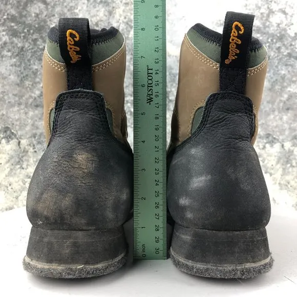 Cabela's Men's Size 11 EE Brown Ultra Light Felt Soled Outdoor Boots 83-0825