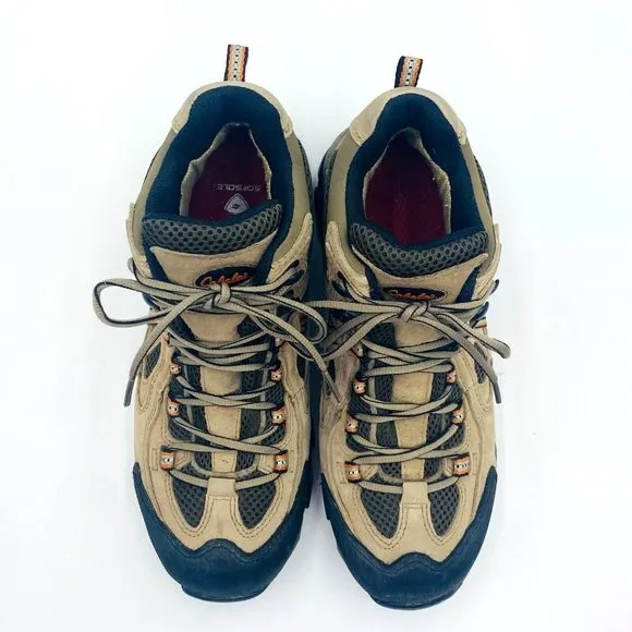 Cabela's Tan/Black Lace-Up Leather Hiking Boots 81-8575 Dry Plus Men's Size 9M