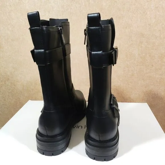Calvin Klein Women's Galivan Almond Toe Black Booties Boots 8M