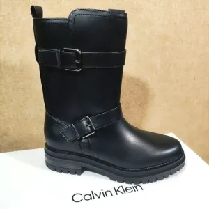 Calvin Klein Women's Galivan Almond Toe Black Booties Boots 8M