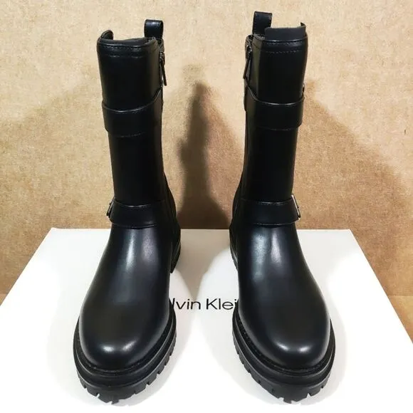 Calvin Klein Women's Galivan Almond Toe Black Booties Boots 8M