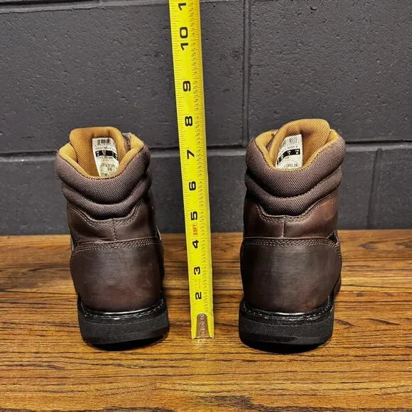 Carhartt 6” Brown Leather Soft Toe Work Boots Men’s 10 CMW6174