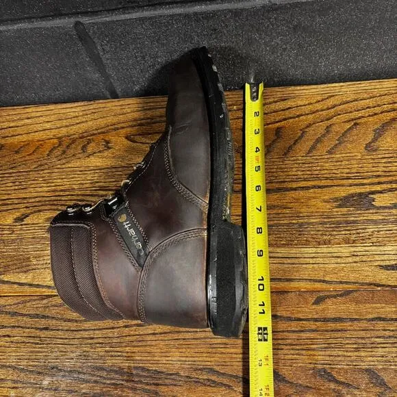 Carhartt 6” Brown Leather Soft Toe Work Boots Men’s 10 CMW6174
