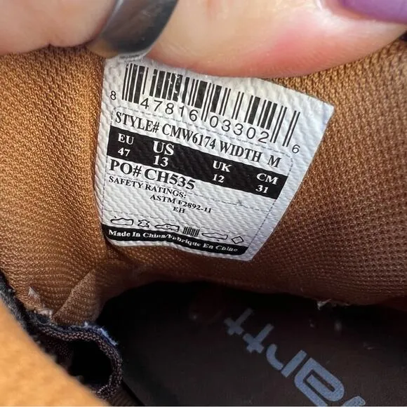 Carhartt 6-inch Soft toe Leather Lace Up Work Boots