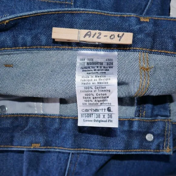 Carhartt B37 Loose Fit Double-knee Men's Logger Jeans Size 38x36 Carpenter NWT