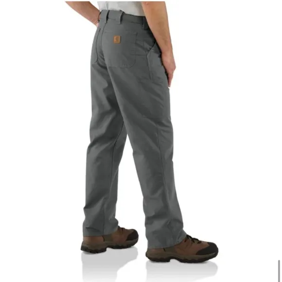 Carhartt Canvas Work Dungarees Loose Fit Pants B151 FAT Fatigue Gray 33 x 30