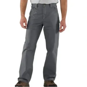 Carhartt Canvas Work Dungarees Loose Fit Pants B151 FAT Fatigue Gray 33 x 30