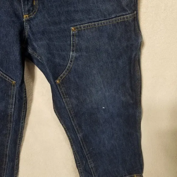 Carhartt Double‎ Knee Denim Relax Stretch Jeans 34x32 Made In Mexico 103890 L10