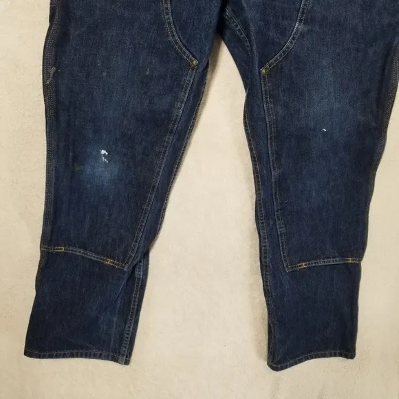 Carhartt Double‎ Knee Denim Relax Stretch Jeans 34x32 Made In Mexico 103890 L10