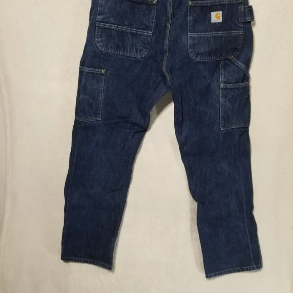 Carhartt Double‎ Knee Denim Relax Stretch Jeans 34x32 Made In Mexico 103890 L10