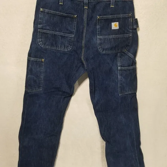 Carhartt Double‎ Knee Denim Relax Stretch Jeans 34x32 Made In Mexico 103890 L10