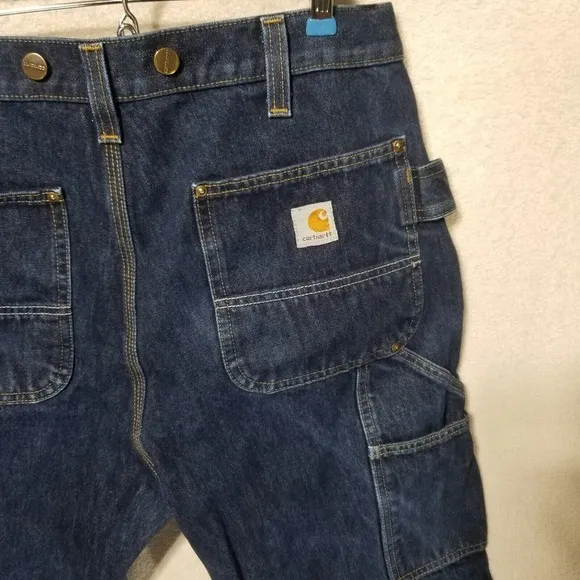 Carhartt Double‎ Knee Denim Relax Stretch Jeans 34x32 Made In Mexico 103890 L10