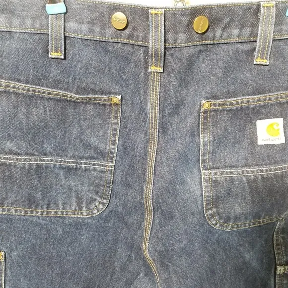 Carhartt Double‎ Knee Denim Relax Stretch Jeans 34x32 Made In Mexico 103890 L10