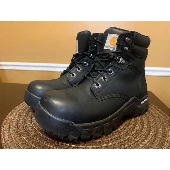 Carhartt Rugged Flex FF5361-W Womens Black Comp Toe Work Boots Size US 8.5M/W