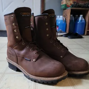 Carolina Elm 8&quot; Logger Steel Toe Work Boots for Men
