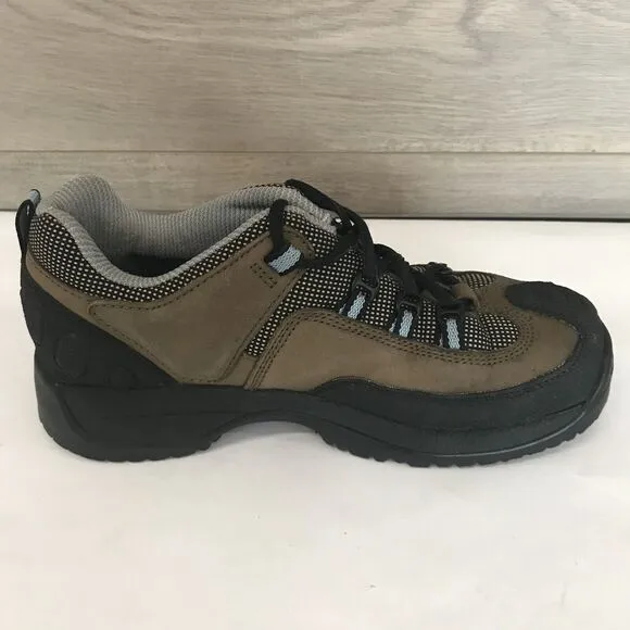 Carolina Tan Brown Leather Composite Toe Lace Up Boots Shoes Women’s 7.5 W