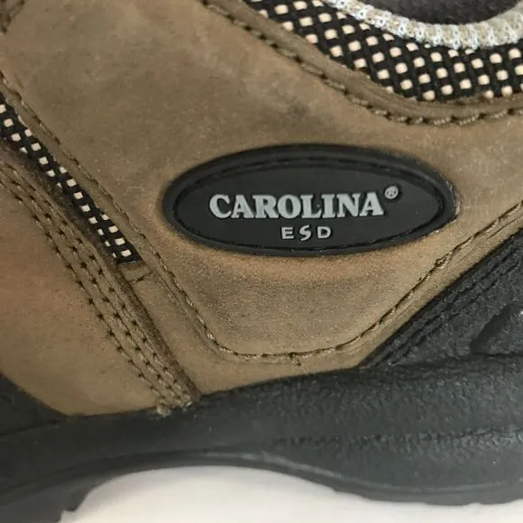 Carolina Tan Brown Leather Composite Toe Lace Up Boots Shoes Women’s 7.5 W