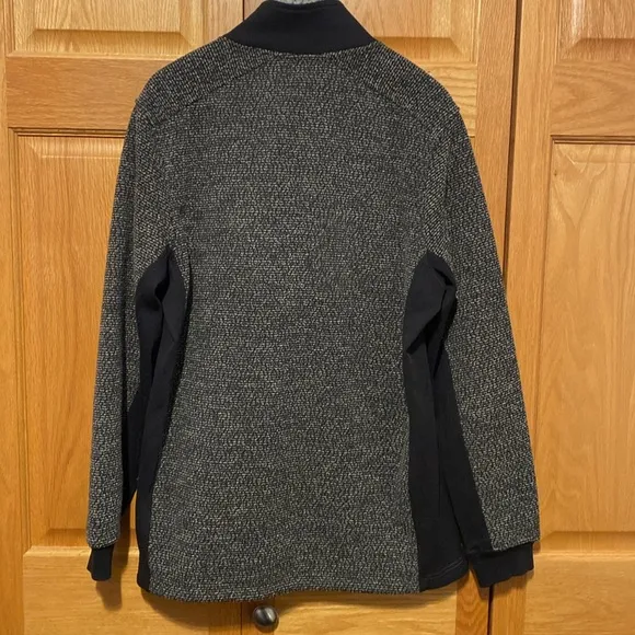 Carom2cobalt full zip jacket sweatshirt Stylish Black and Gray Jacket med tall