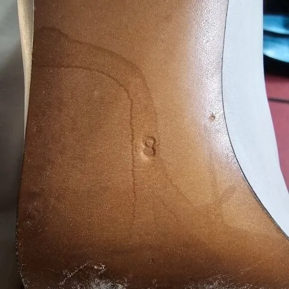 Casadei Bow Front Cream Heeled Boots Sz 8 Italian Leather Knee-High Quiet Luxury