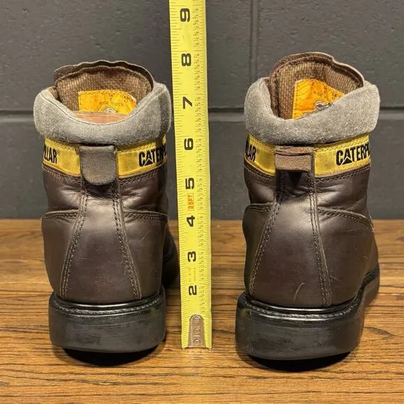 CAT Alaska 1.0 Brown Leather Steel Toe Work Boots Men’s 9