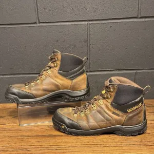 CAT Threshold Brown Leather Steel Toe Work Boots Men’s 10 P90935