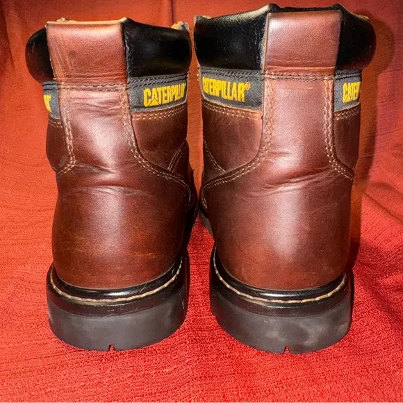 CATERPILLAR Second Shift Brien Leather Work Boots, Men’s Size 10.5, EUC