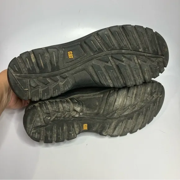 Caterpillar steel toe work boots leather lace up boots size 10 wide width