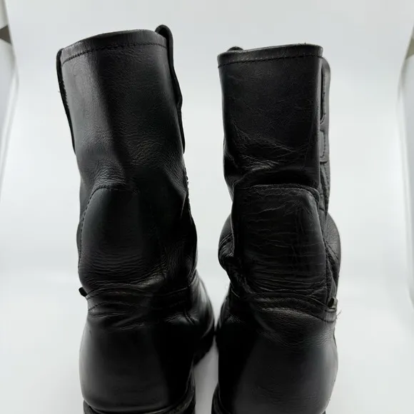 CEBU TRACTOR LIGHT WORK BOOTS Soft Toe Men 8.5 Leather Black Pull On Comfort