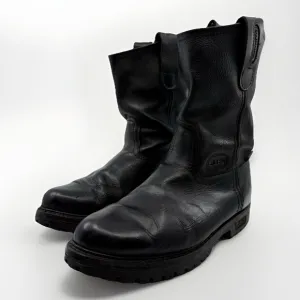 CEBU TRACTOR LIGHT WORK BOOTS Soft Toe Men 8.5 Leather Black Pull On Comfort