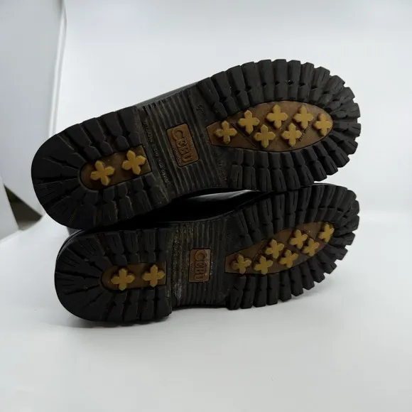 CEBU TRACTOR LIGHT WORK BOOTS Soft Toe Men 8.5 Leather Black Pull On Comfort