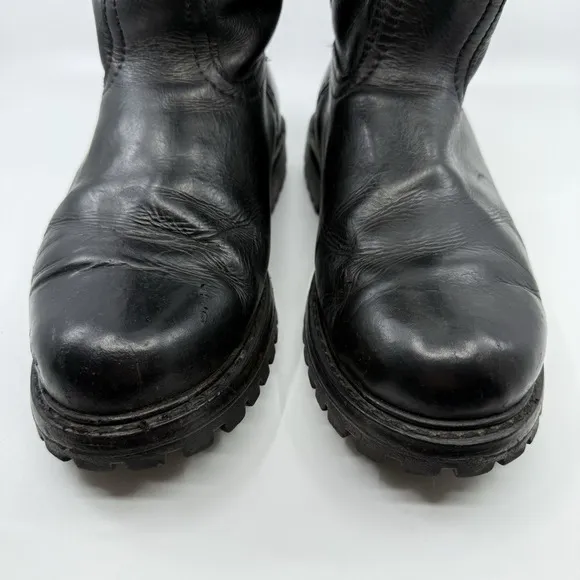 CEBU TRACTOR LIGHT WORK BOOTS Soft Toe Men 8.5 Leather Black Pull On Comfort