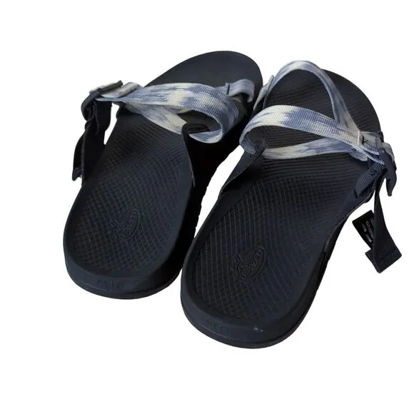 Chaco Lowdown Slides Sandals Men's 11 44 Faded Blue Strappy Shoes Summer Beach