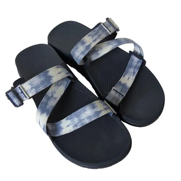 Chaco Lowdown Slides Sandals Men's 11 44 Faded Blue Strappy Shoes Summer Beach