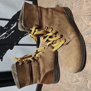 Chaco Tan Lace Up Boots Natilly High-Top Design Convertible Size 6