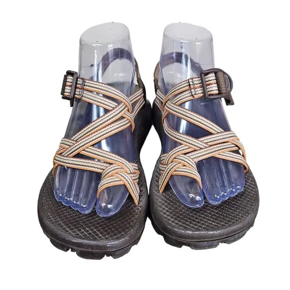 Chaco Women Zx2 Vibram Sandals Sz 7 Brown Southwest Striped Hiking Outdoor Water