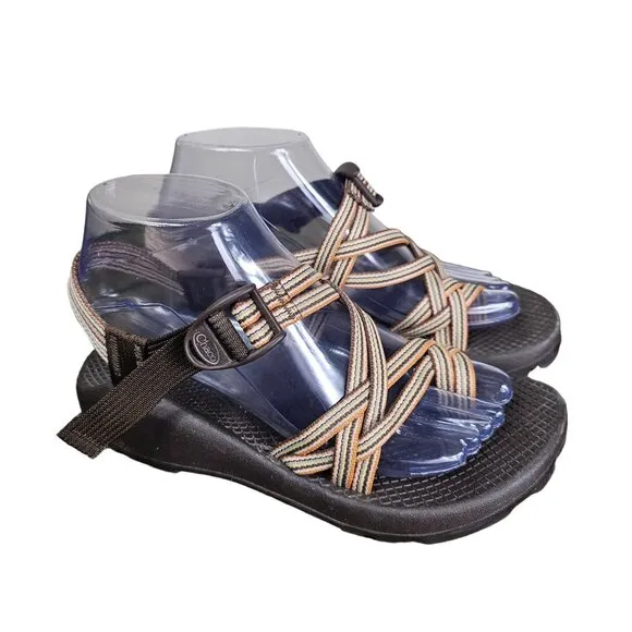 Chaco Women Zx2 Vibram Sandals Sz 7 Brown Southwest Striped Hiking Outdoor Water