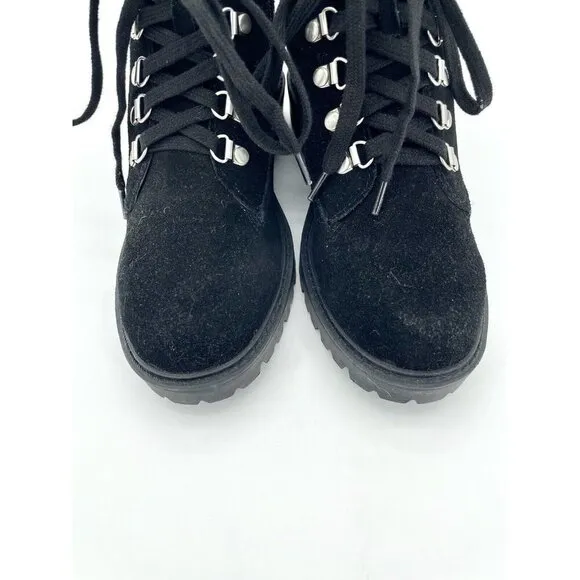 Charles By Charles David Rocky Suede Leather Ankle Combat Boots Sz 7 New