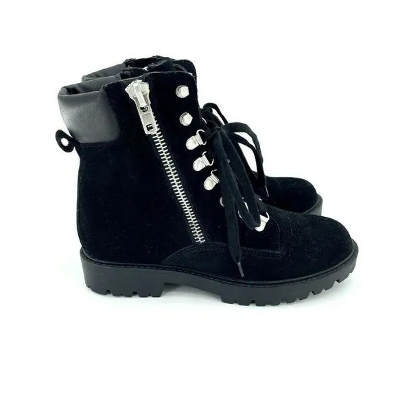 Charles By Charles David Rocky Suede Leather Ankle Combat Boots Sz 7 New