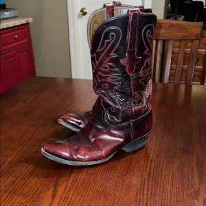 Cherry Red Lucchese Cowboy Boots- Size 10EE